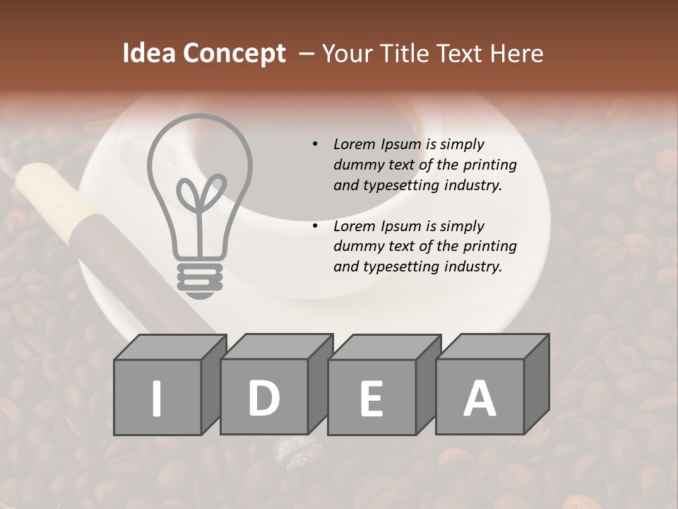 Coffee And Cigar PowerPoint Template