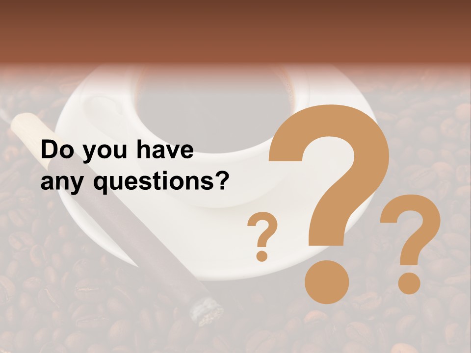 Coffee And Cigar PowerPoint Template