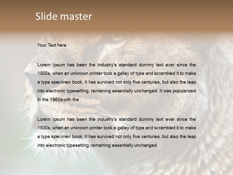 Leo Lioness PowerPoint Template