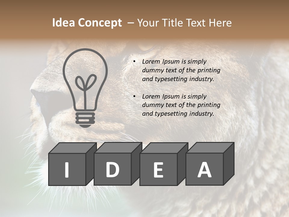 Leo Lioness PowerPoint Template
