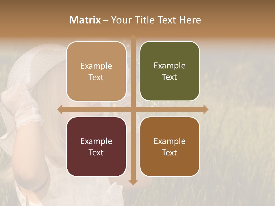 Little Girl Blowing Bubbles PowerPoint Template