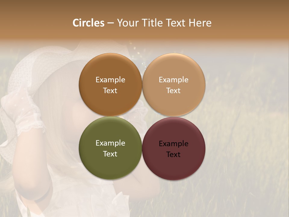 Little Girl Blowing Bubbles PowerPoint Template