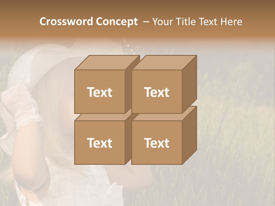 Little Girl Blowing Bubbles PowerPoint Template