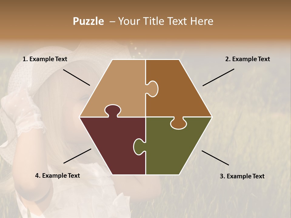 Little Girl Blowing Bubbles PowerPoint Template