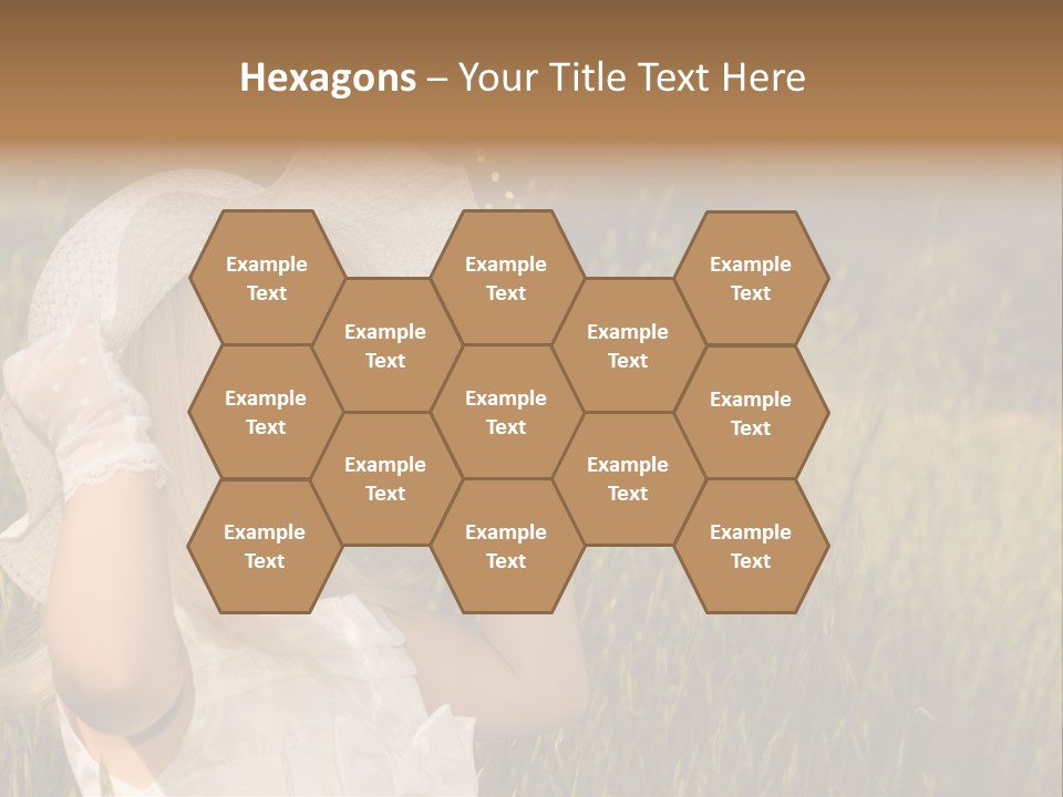 Little Girl Blowing Bubbles PowerPoint Template