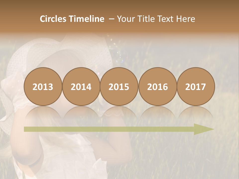 Little Girl Blowing Bubbles PowerPoint Template