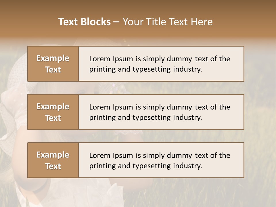 Little Girl Blowing Bubbles PowerPoint Template