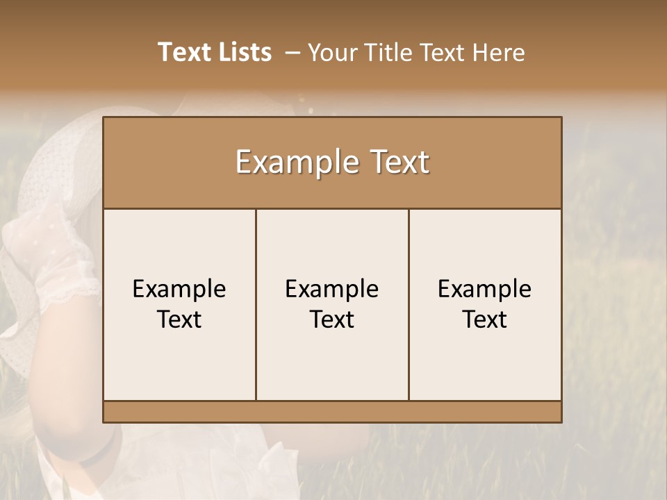 Little Girl Blowing Bubbles PowerPoint Template