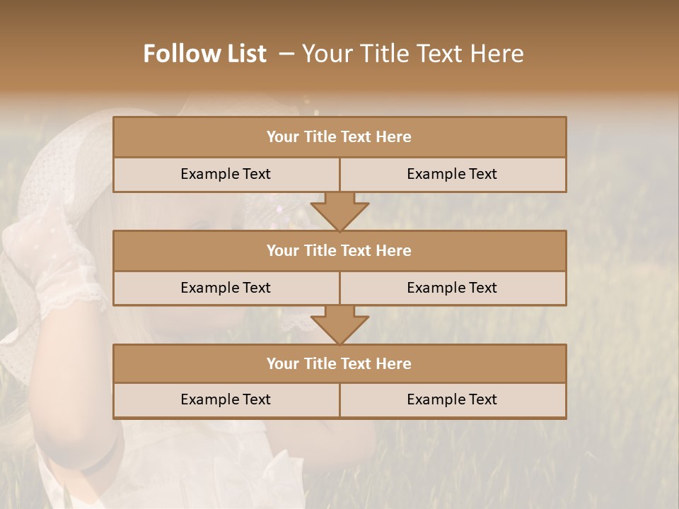 Little Girl Blowing Bubbles PowerPoint Template