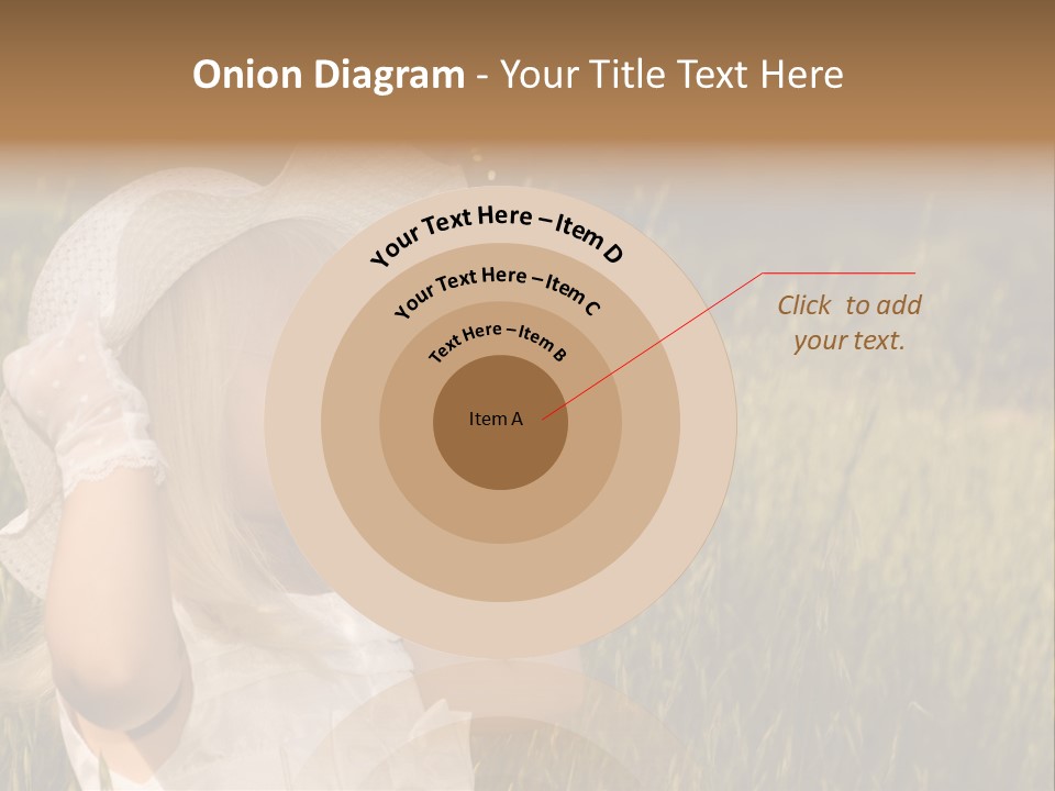 Little Girl Blowing Bubbles PowerPoint Template