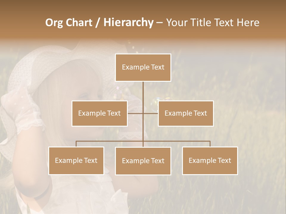 Little Girl Blowing Bubbles PowerPoint Template