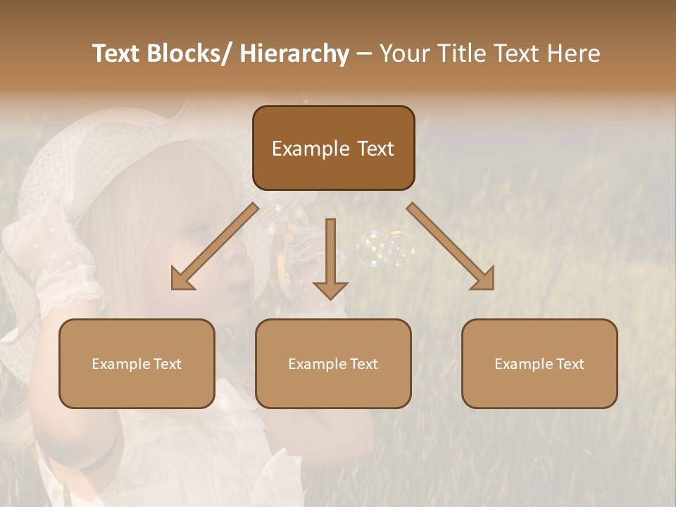 Little Girl Blowing Bubbles PowerPoint Template