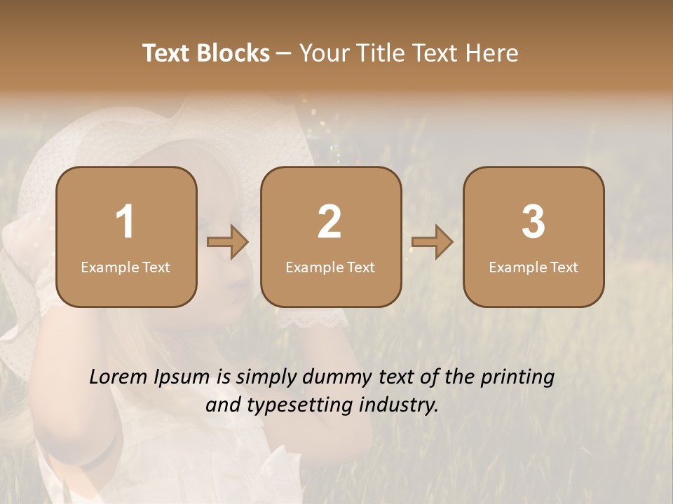 Little Girl Blowing Bubbles PowerPoint Template