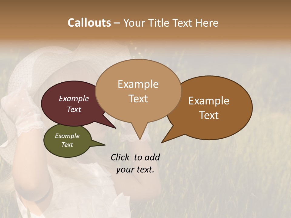 Little Girl Blowing Bubbles PowerPoint Template