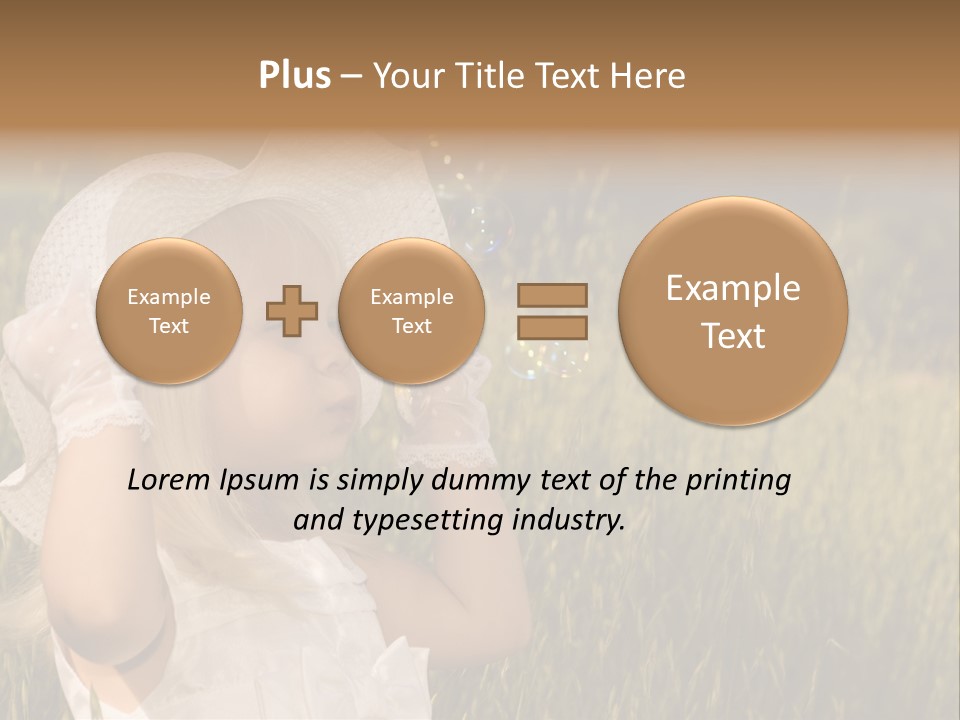 Little Girl Blowing Bubbles PowerPoint Template