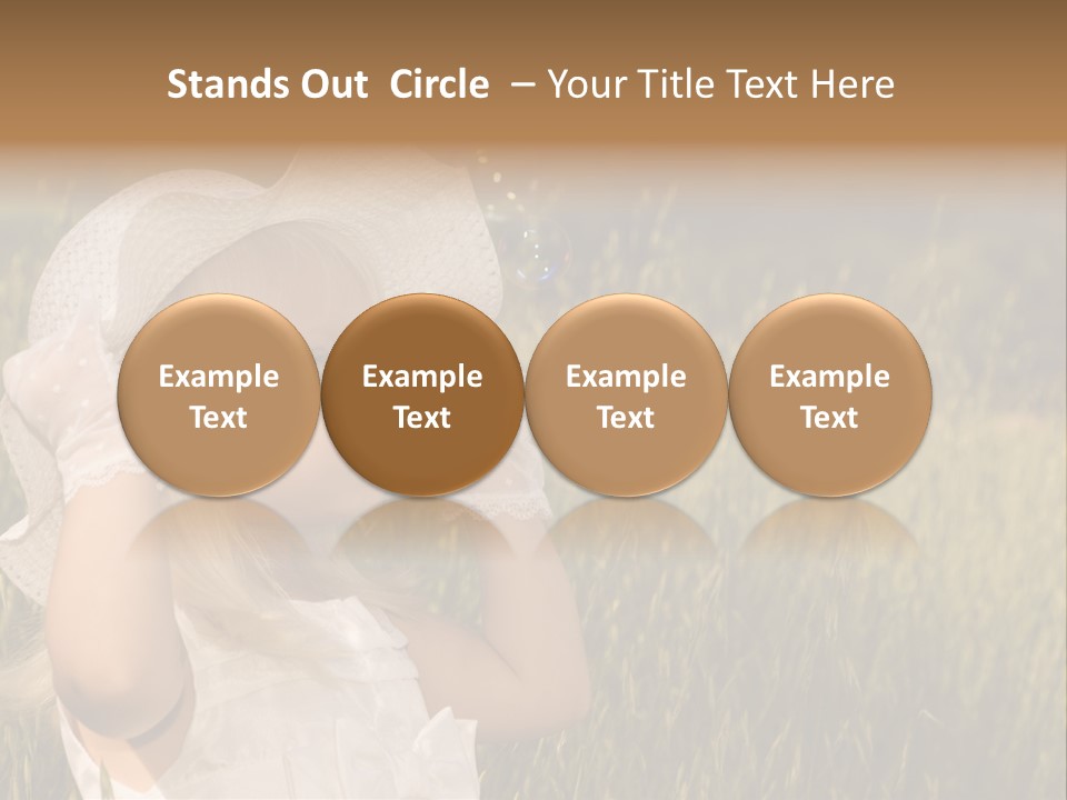 Little Girl Blowing Bubbles PowerPoint Template