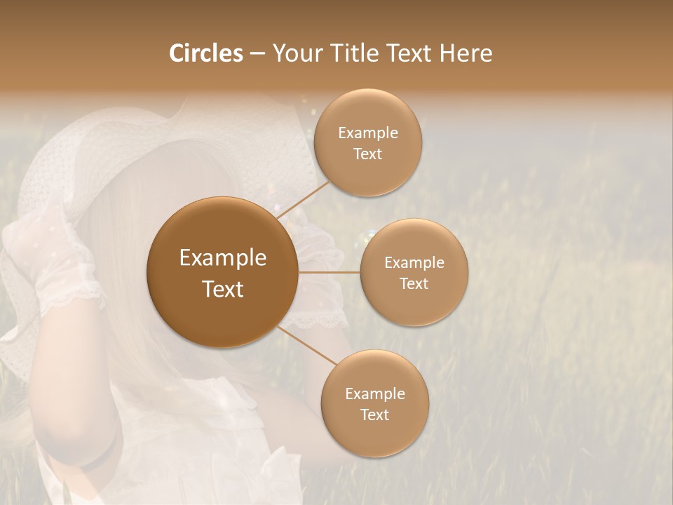 Little Girl Blowing Bubbles PowerPoint Template