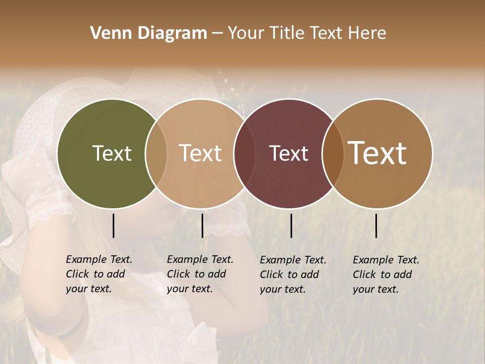 Little Girl Blowing Bubbles PowerPoint Template