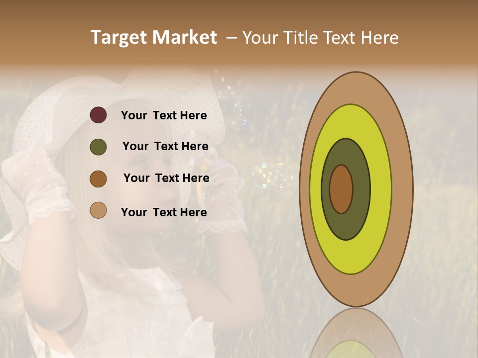 Little Girl Blowing Bubbles PowerPoint Template