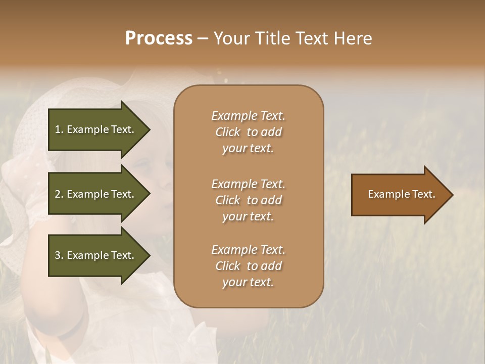 Little Girl Blowing Bubbles PowerPoint Template