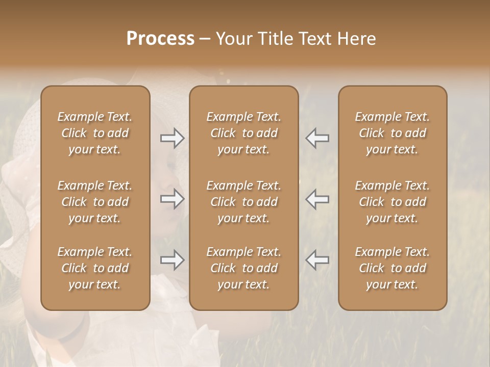 Little Girl Blowing Bubbles PowerPoint Template