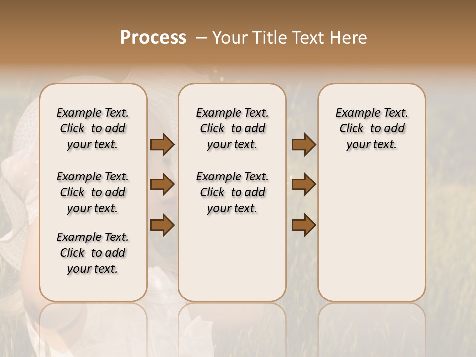 Little Girl Blowing Bubbles PowerPoint Template