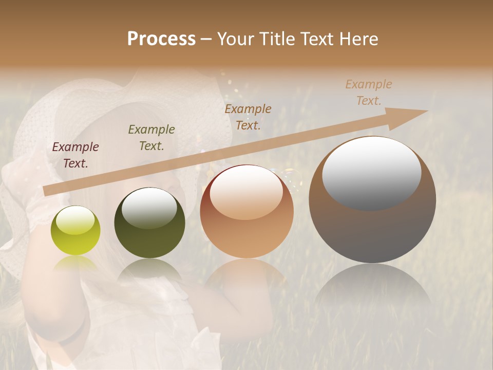 Little Girl Blowing Bubbles PowerPoint Template