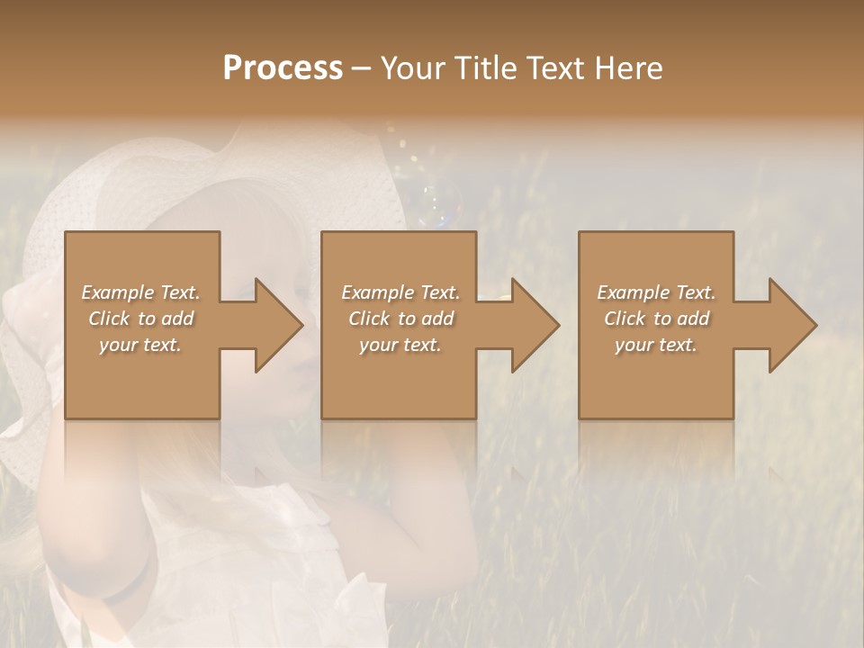 Little Girl Blowing Bubbles PowerPoint Template