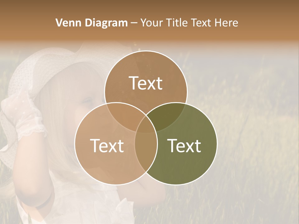 Little Girl Blowing Bubbles PowerPoint Template