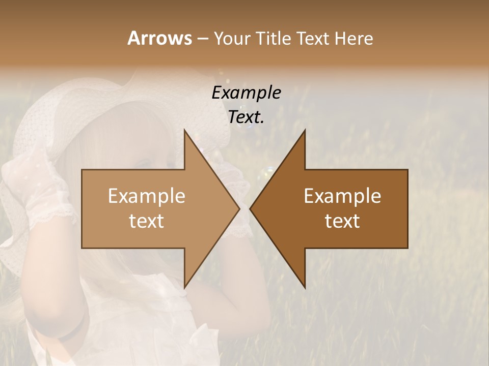 Little Girl Blowing Bubbles PowerPoint Template