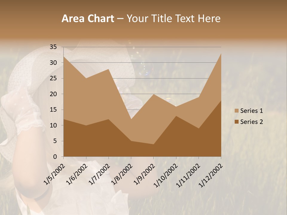 Little Girl Blowing Bubbles PowerPoint Template