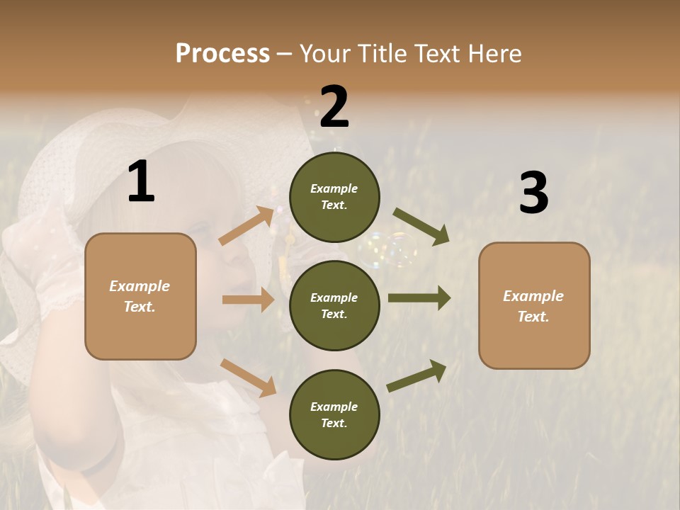 Little Girl Blowing Bubbles PowerPoint Template