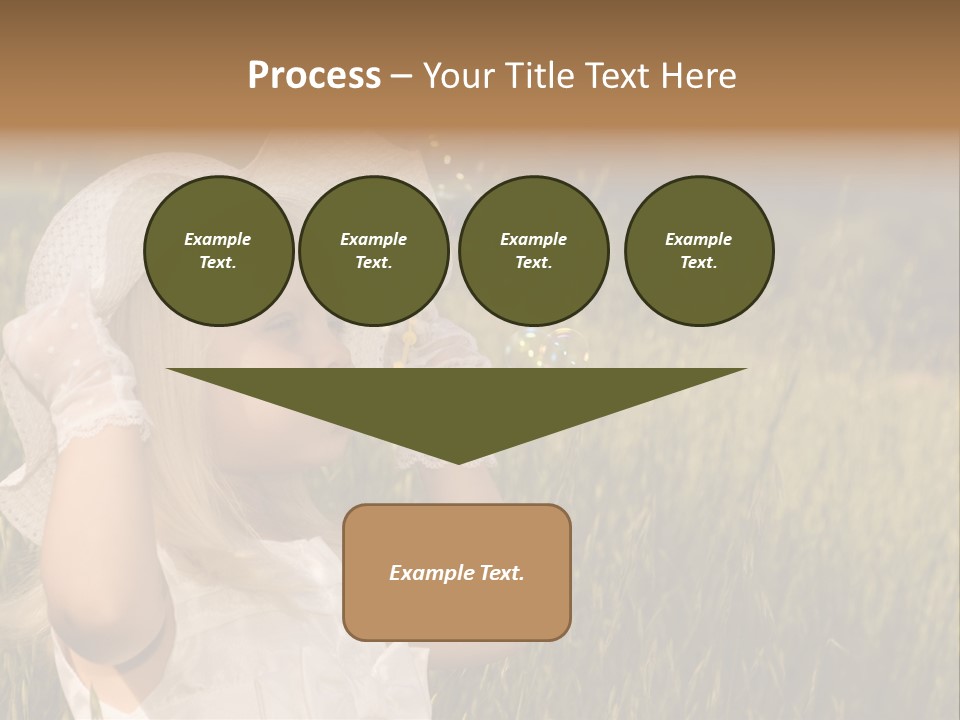 Little Girl Blowing Bubbles PowerPoint Template