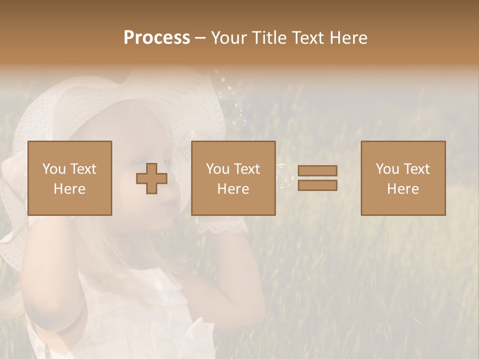 Little Girl Blowing Bubbles PowerPoint Template