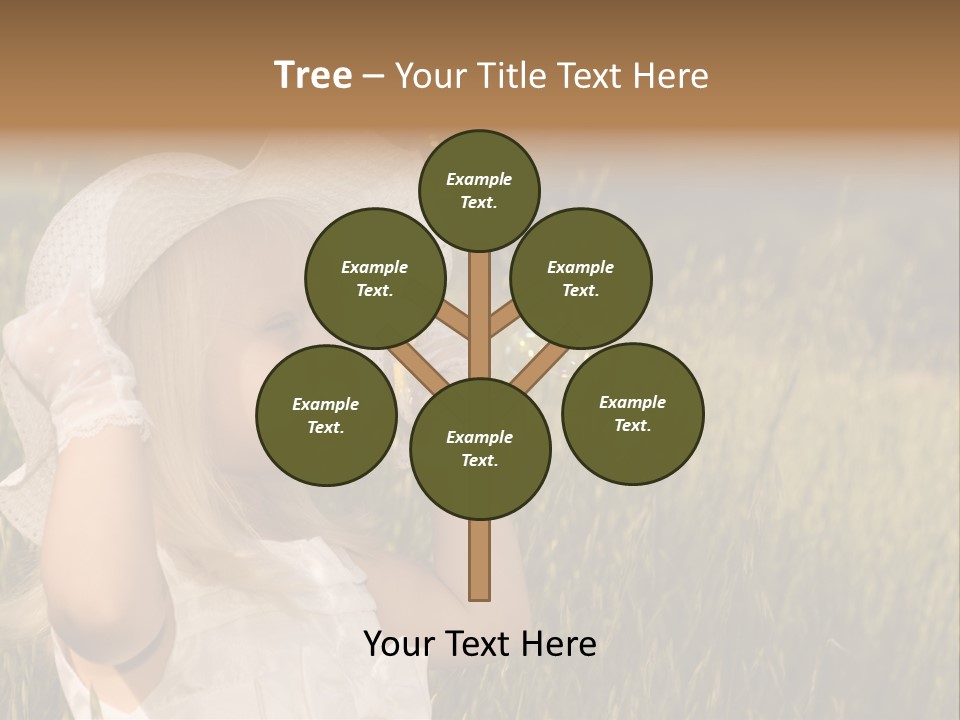 Little Girl Blowing Bubbles PowerPoint Template