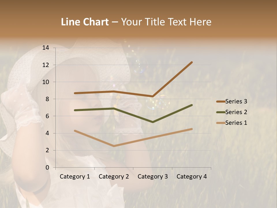 Little Girl Blowing Bubbles PowerPoint Template