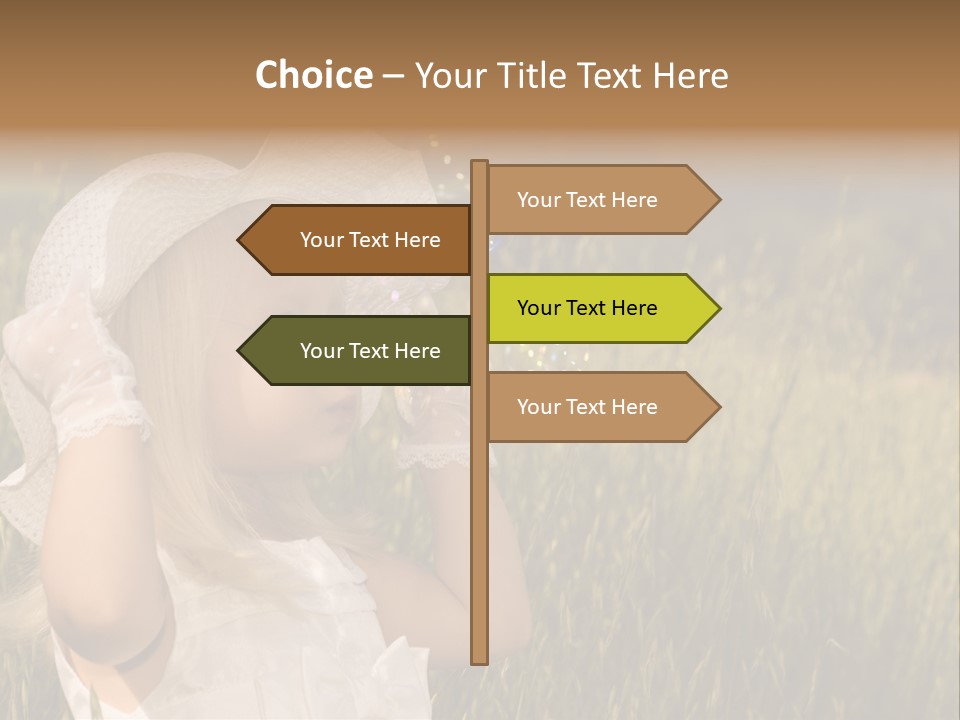 Little Girl Blowing Bubbles PowerPoint Template