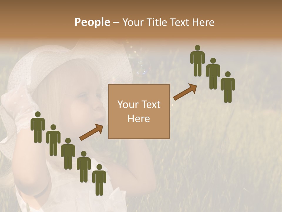 Little Girl Blowing Bubbles PowerPoint Template