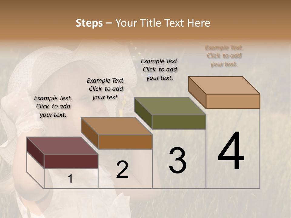 Little Girl Blowing Bubbles PowerPoint Template