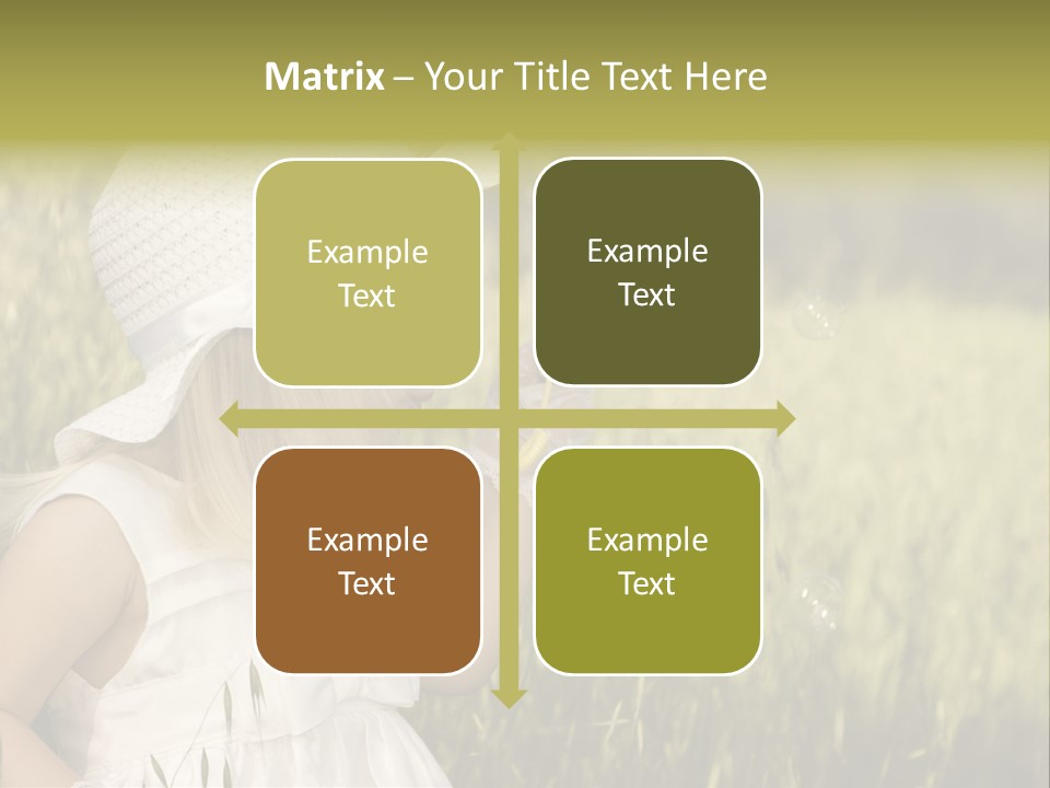 Cute Baby In White Dress PowerPoint Template