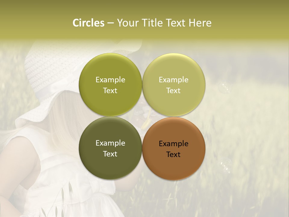 Cute Baby In White Dress PowerPoint Template