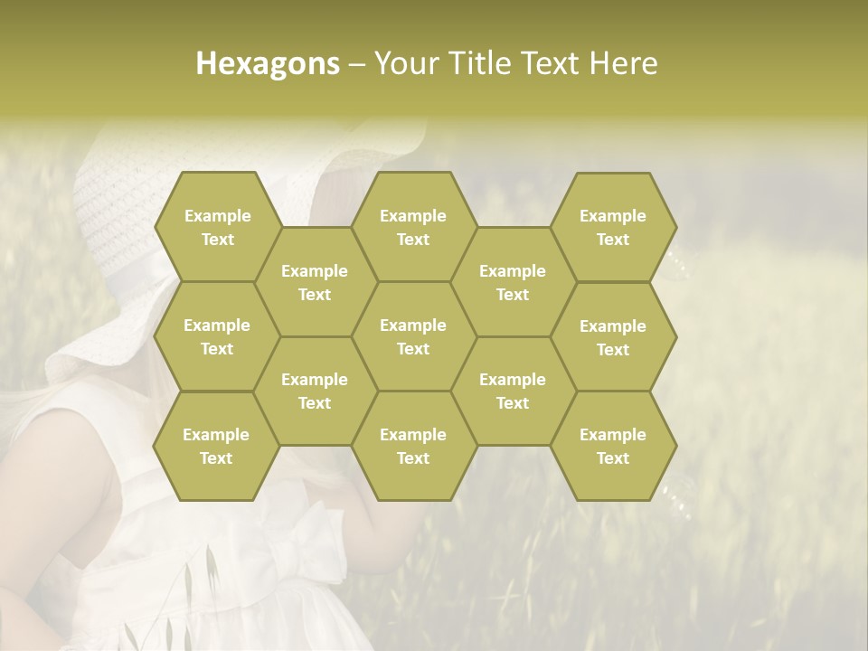 Cute Baby In White Dress PowerPoint Template