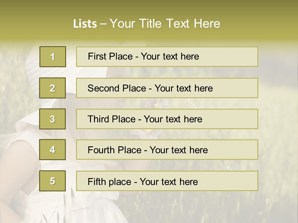 Cute Baby In White Dress PowerPoint Template