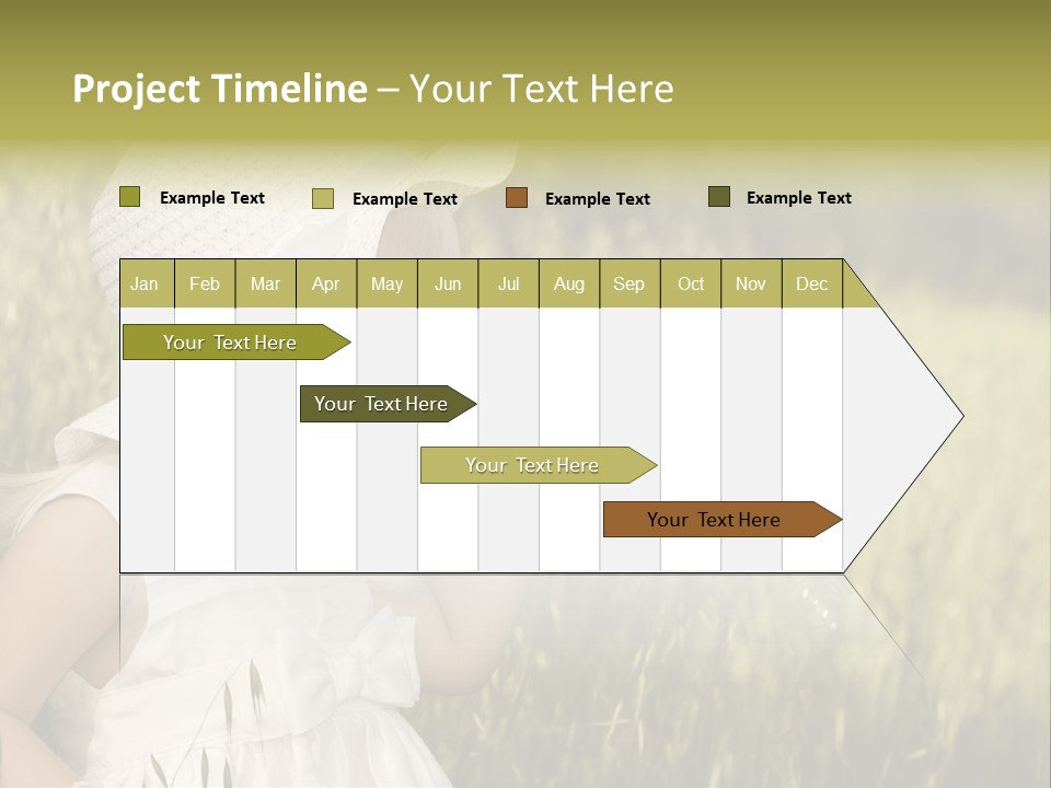 Cute Baby In White Dress PowerPoint Template