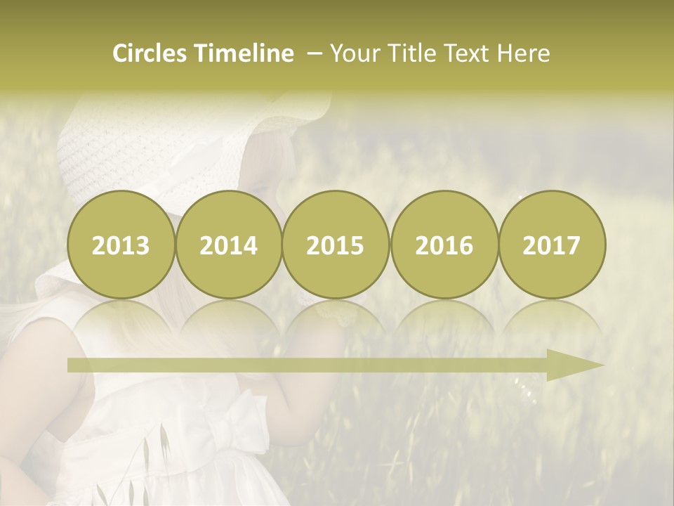 Cute Baby In White Dress PowerPoint Template