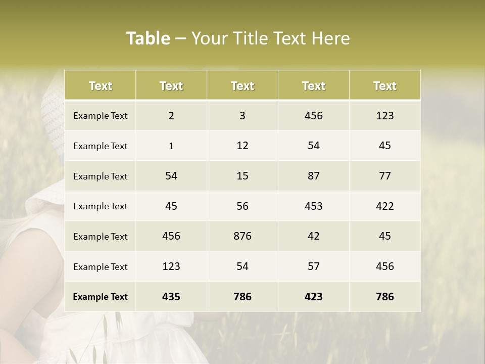 Cute Baby In White Dress PowerPoint Template