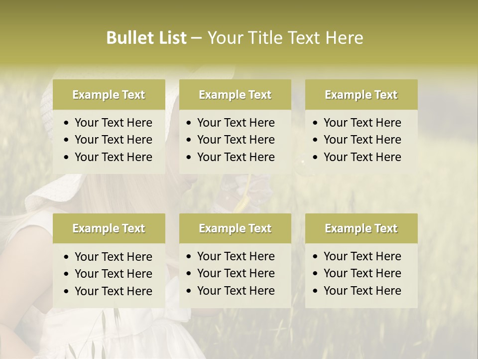 Cute Baby In White Dress PowerPoint Template