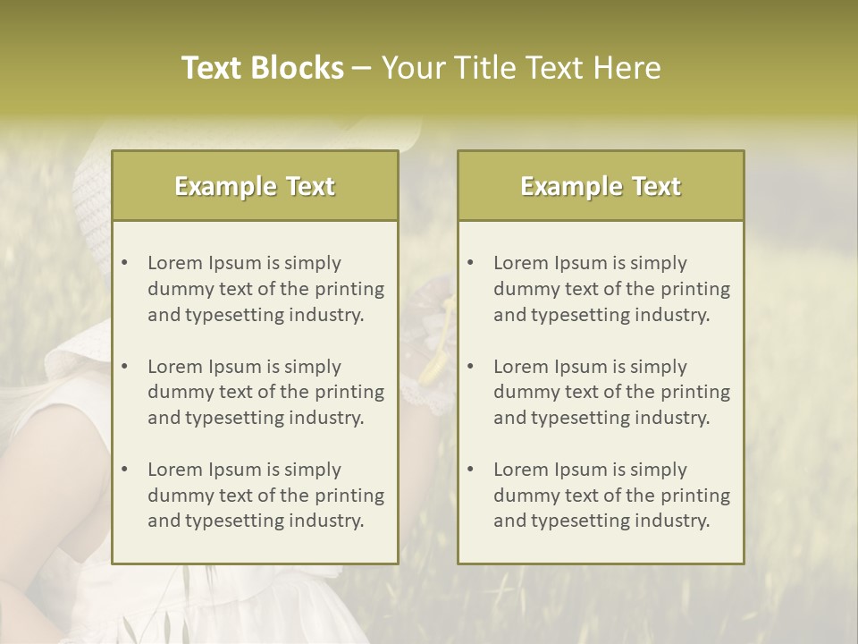 Cute Baby In White Dress PowerPoint Template