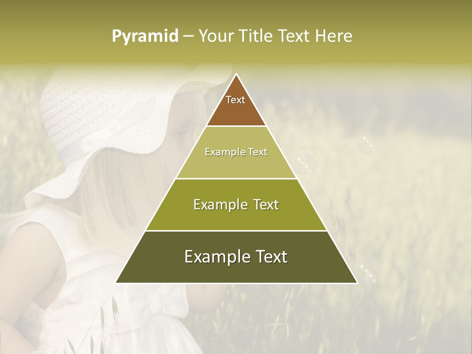 Cute Baby In White Dress PowerPoint Template