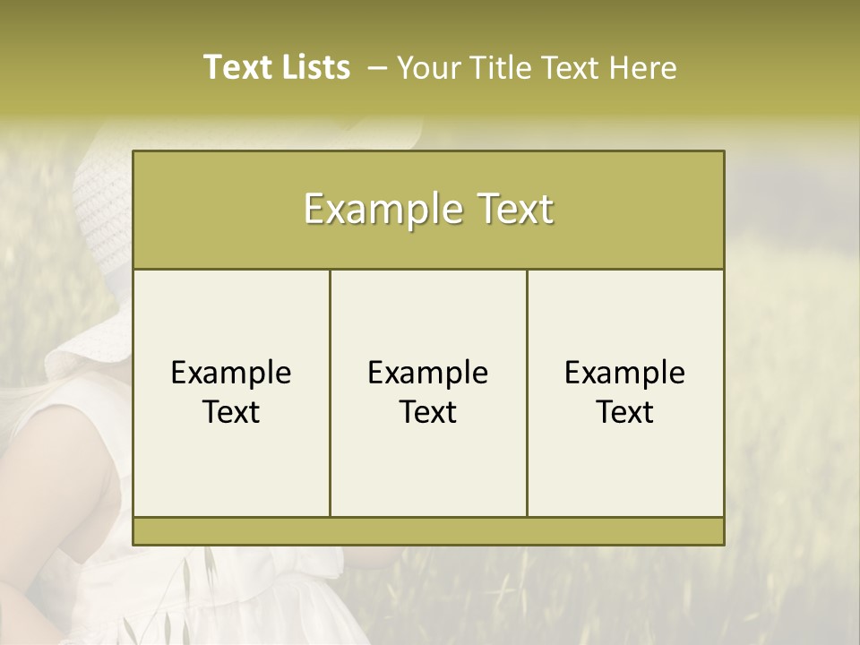 Cute Baby In White Dress PowerPoint Template